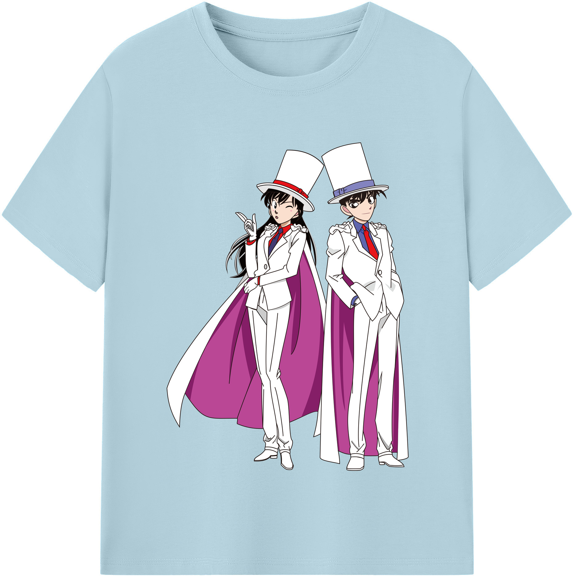 （画像用） 名探偵コナン くろば かいと Detective Conan Kuroba Kaito 綿100％半袖Tシャツ（フロントプリント）